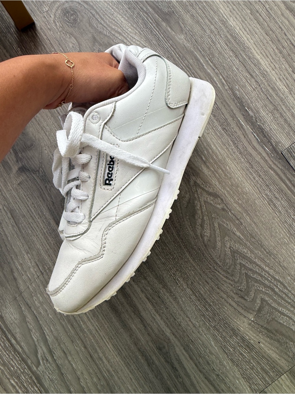 Reebok White Leather Women's Low-Top Sneaker